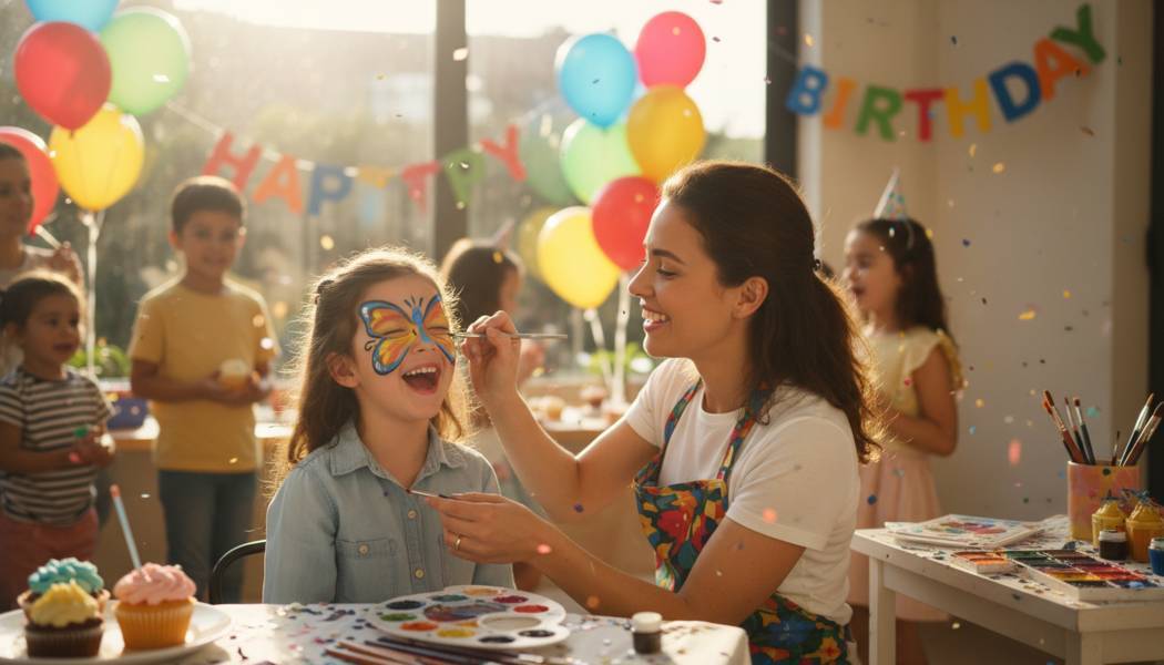 Dịch Vụ Thuê Vẽ Mặt Cho Bé. Ảnh 1